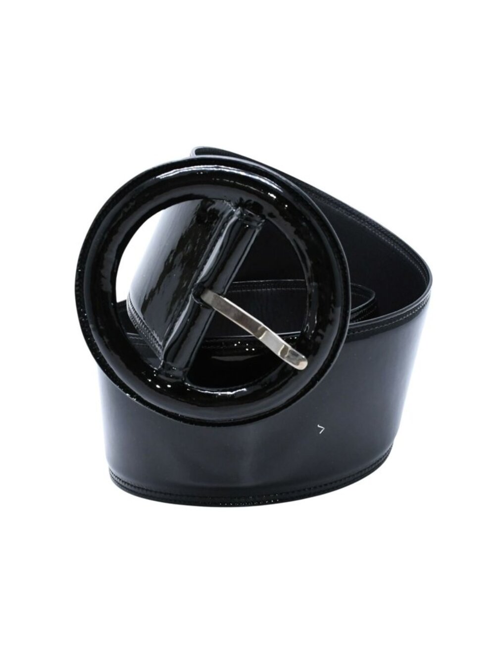 Saint Laurent YSL Buckle Belt Black Mrc 70 06 Silver